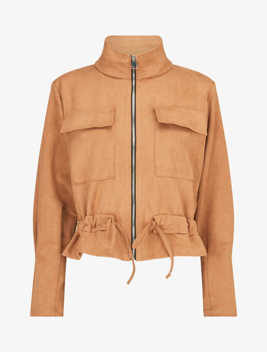 Veste souple en suédine - Camel