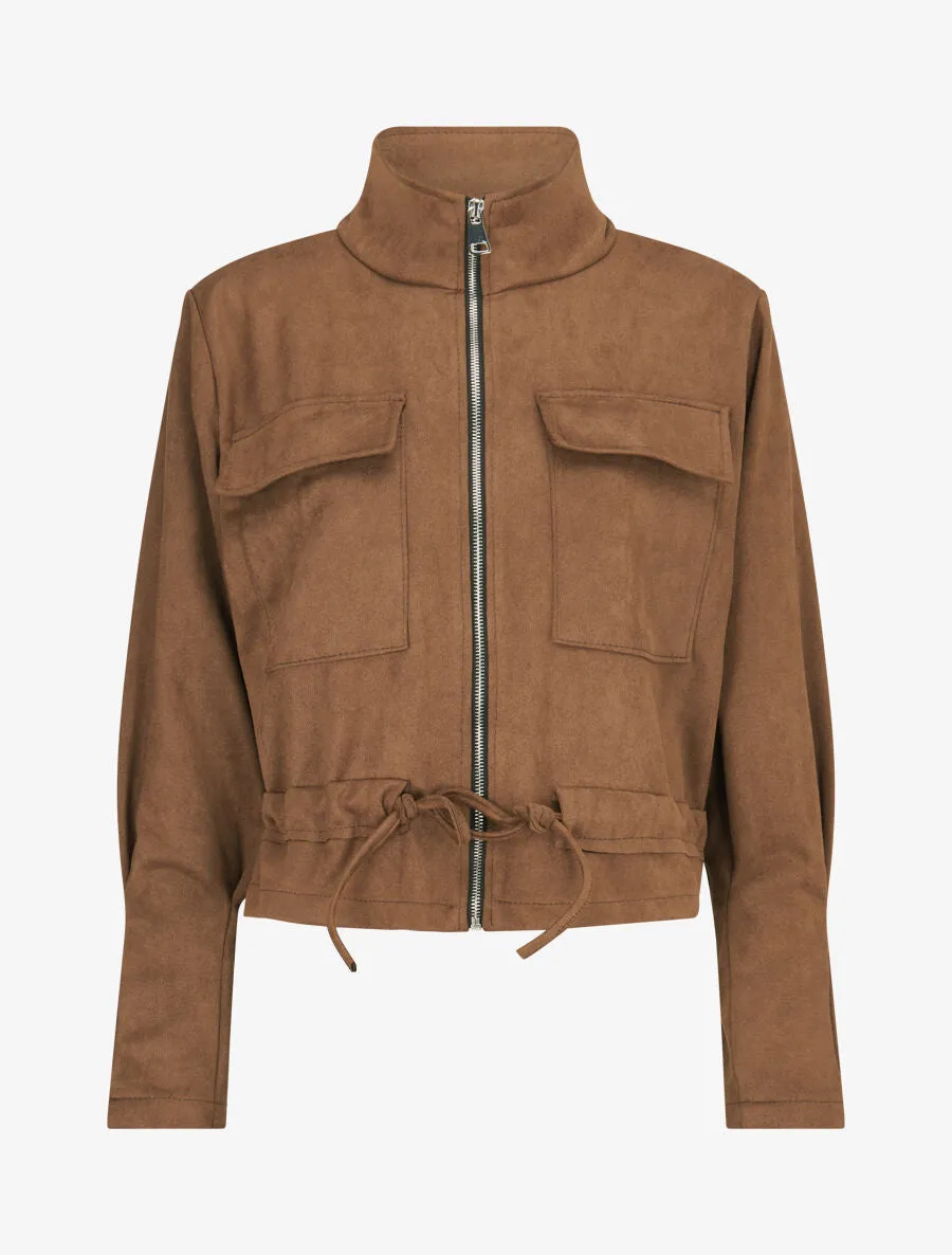 Veste souple en suédine - Marron clair