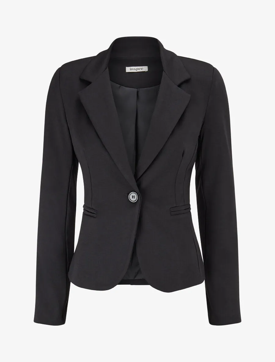 Veste ajustée à col cranté - Noir