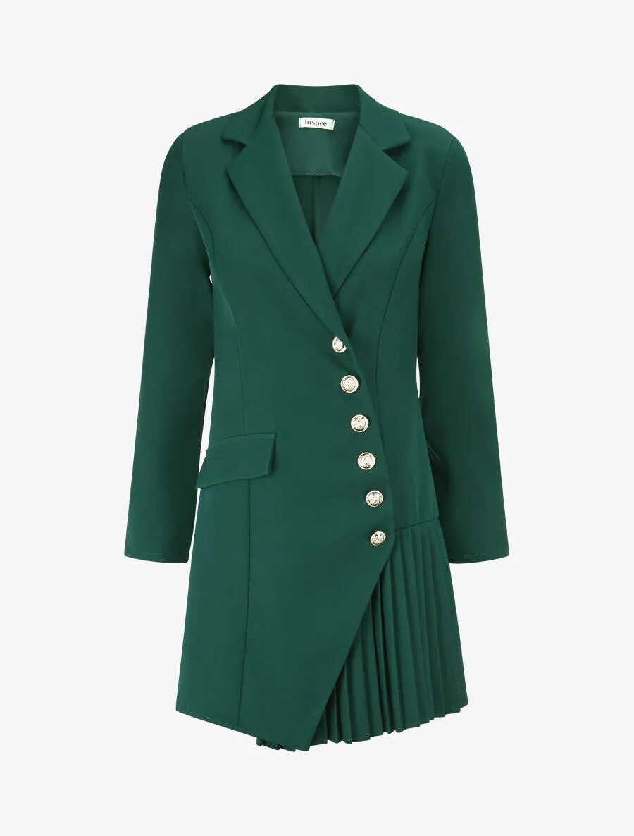 Veste longue à plis - Vert