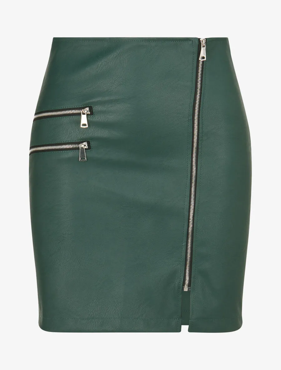 Jupe moulante en simili - Vert