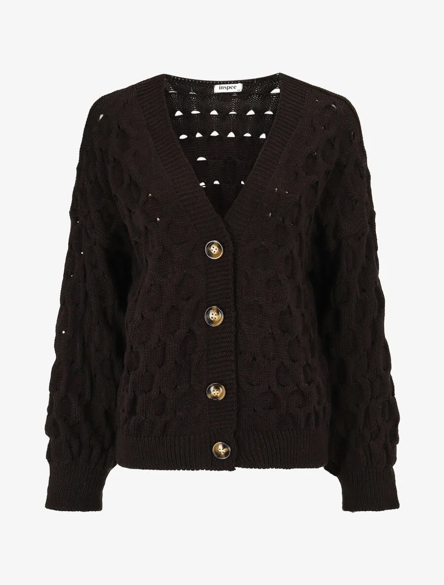 Gilet uni boutonné - Noir