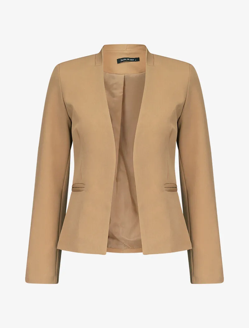 Veste unie ajustée - Camel