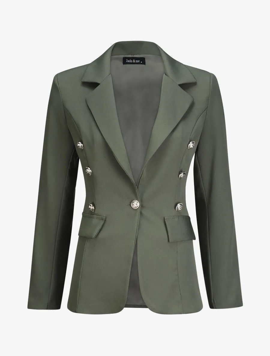 Blazer overzise uni - Kaki