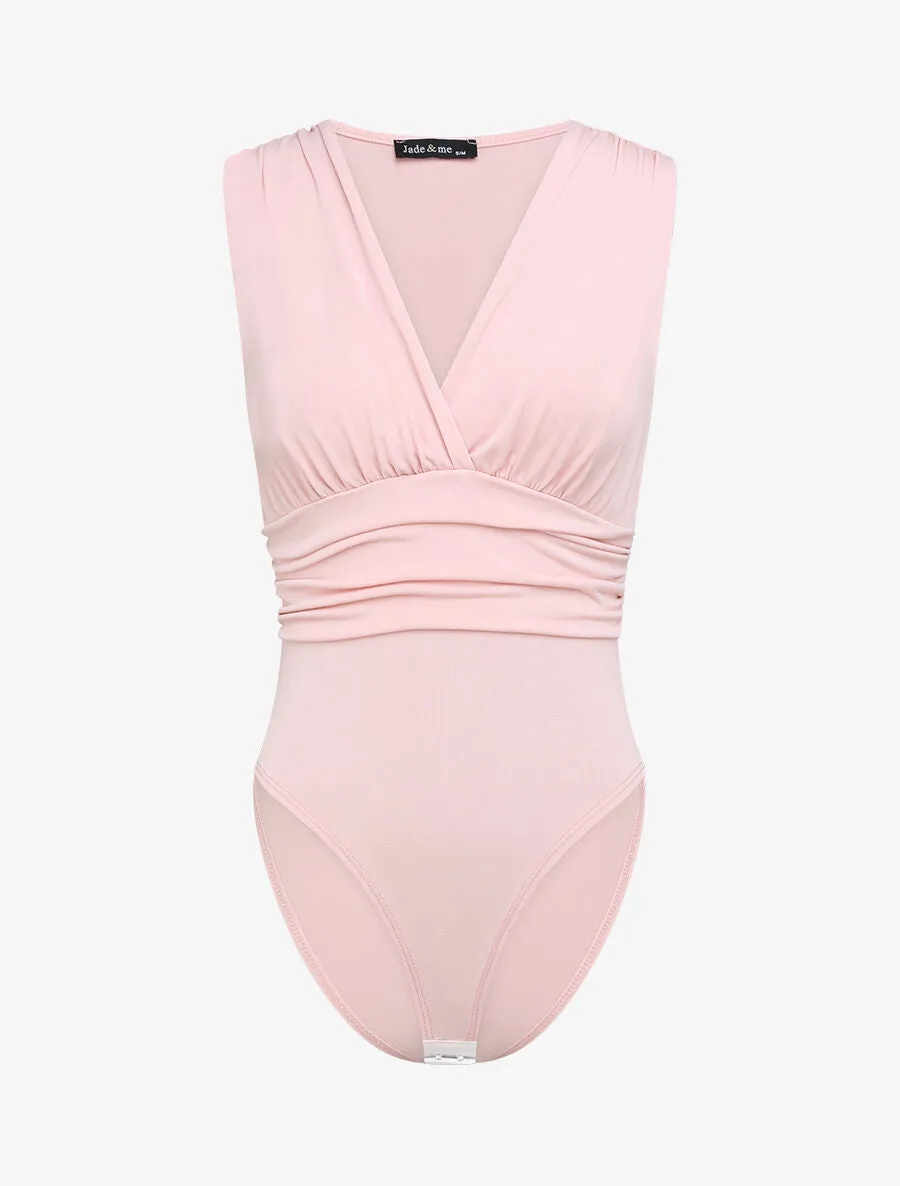 Body ajusté et drapé - Rose pâle