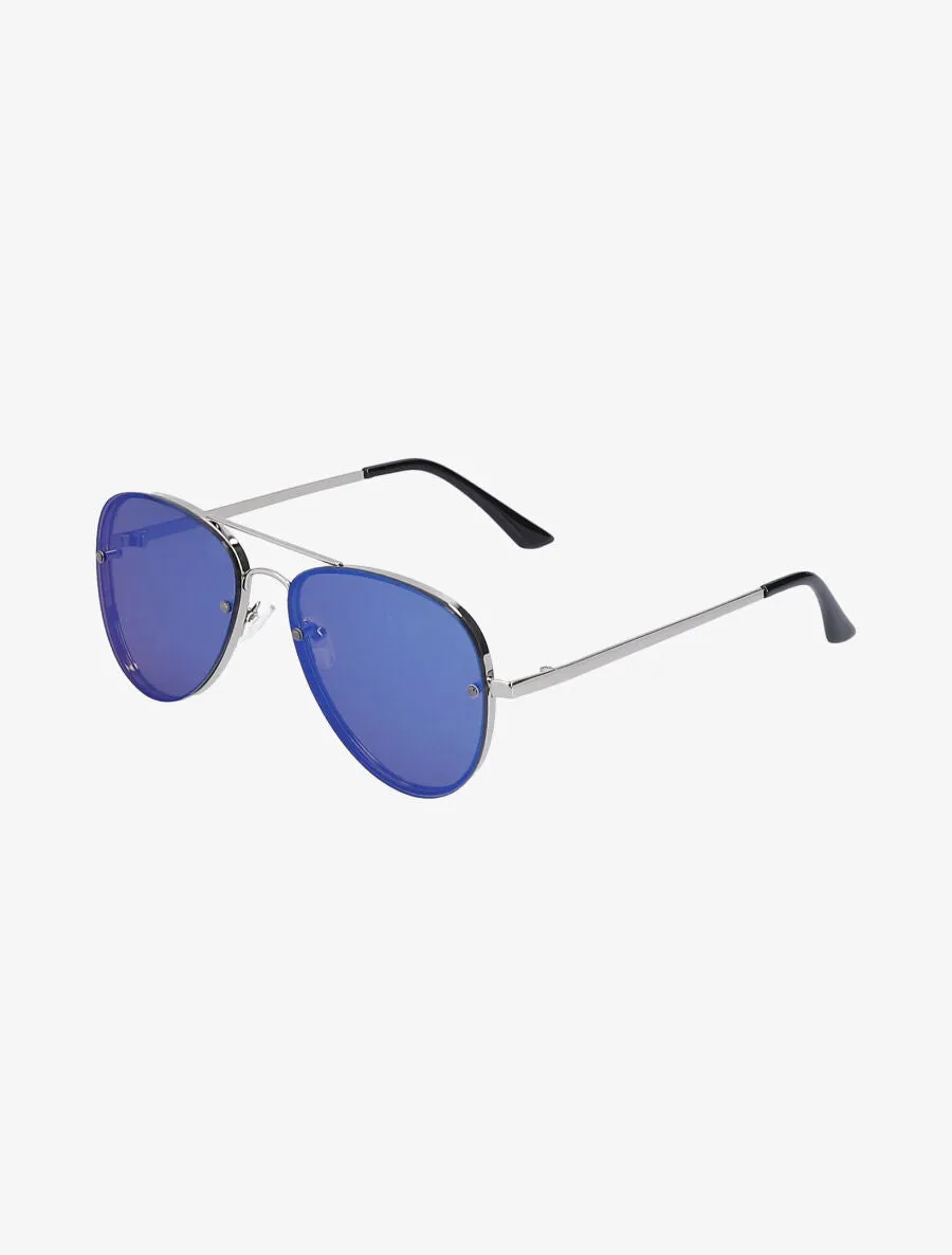 Lunettes de soleil aviateur oversize - Bleu