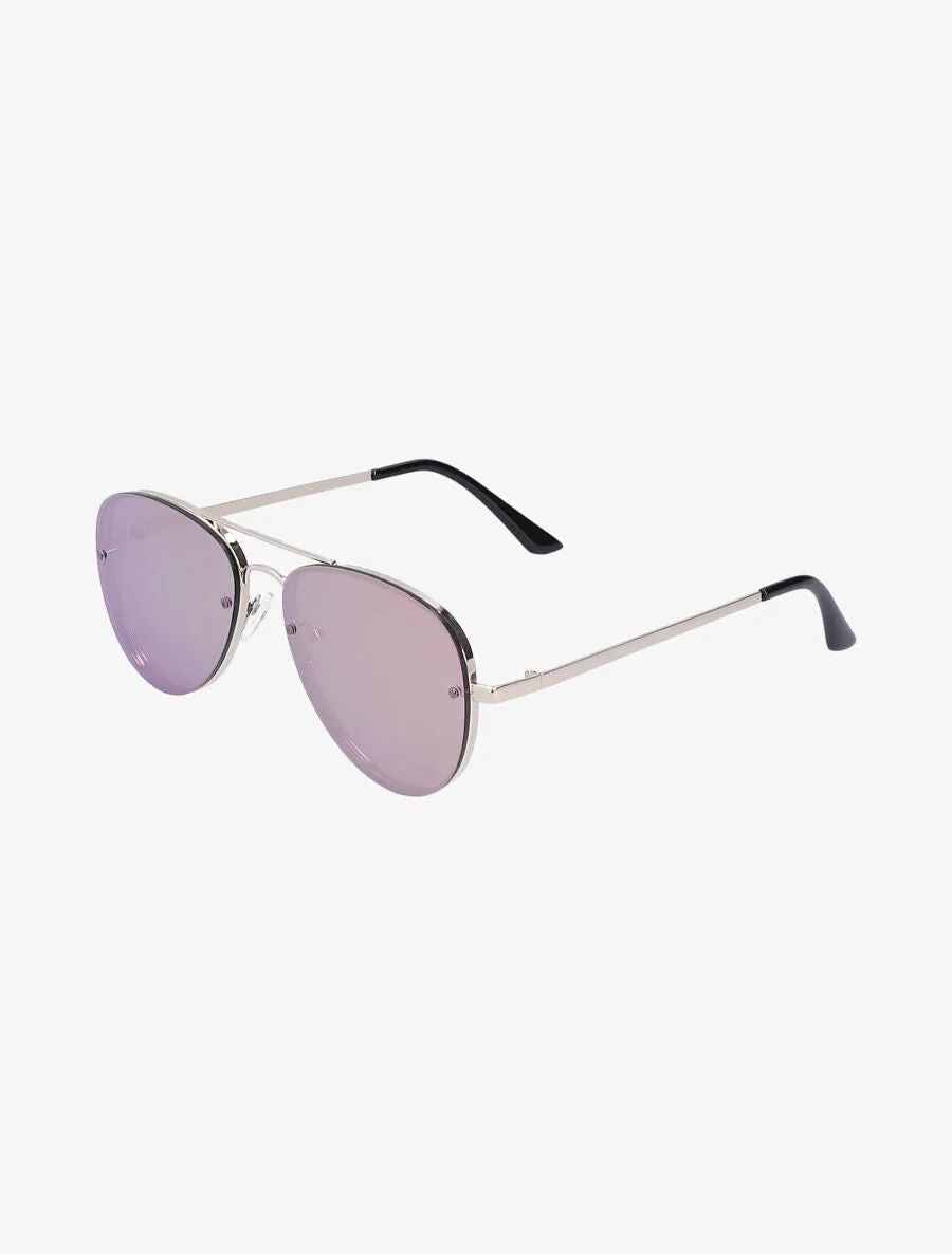 Lunettes de soleil aviateur oversize - Rose