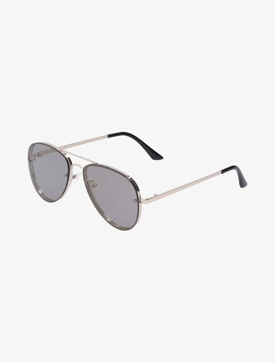 Lunettes de soleil aviateur oversize - Or