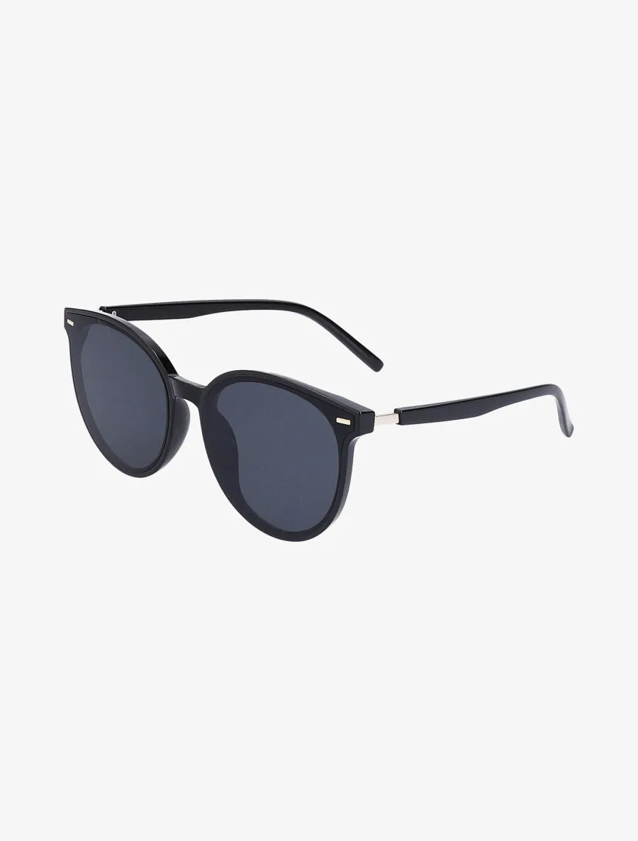 Lunettes clubmaster effet miroir - Noir/or