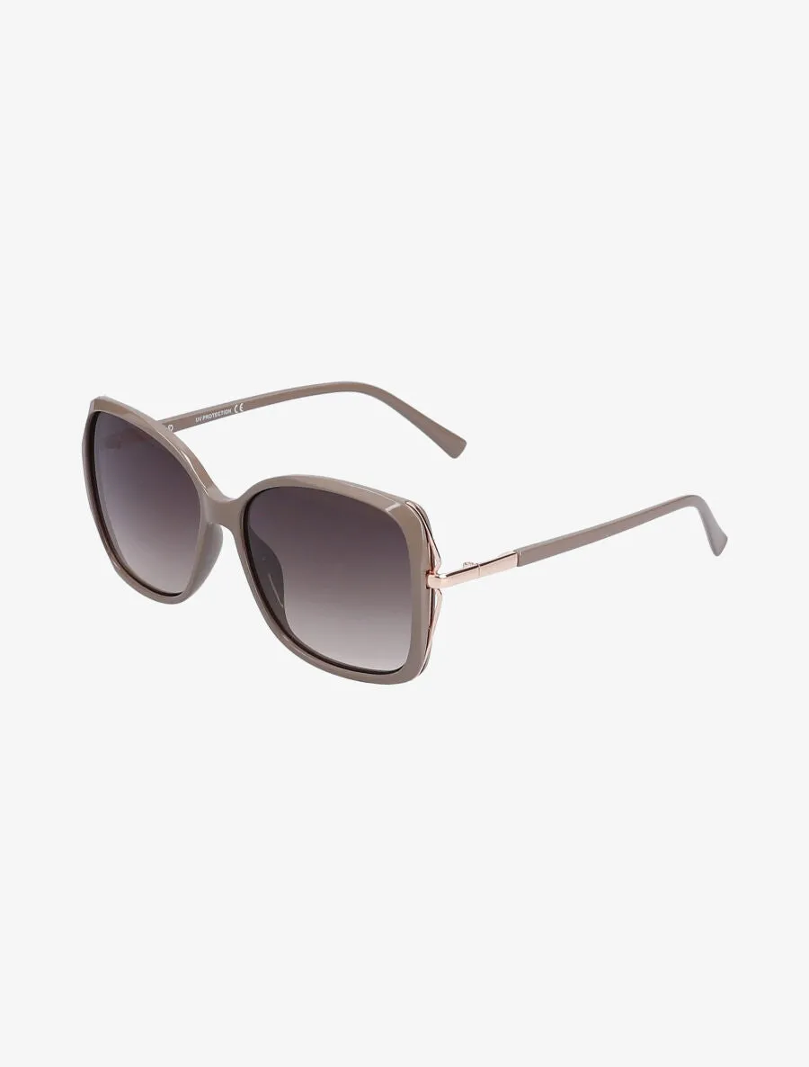 Lunettes de soleil carrées oversize - Taupe