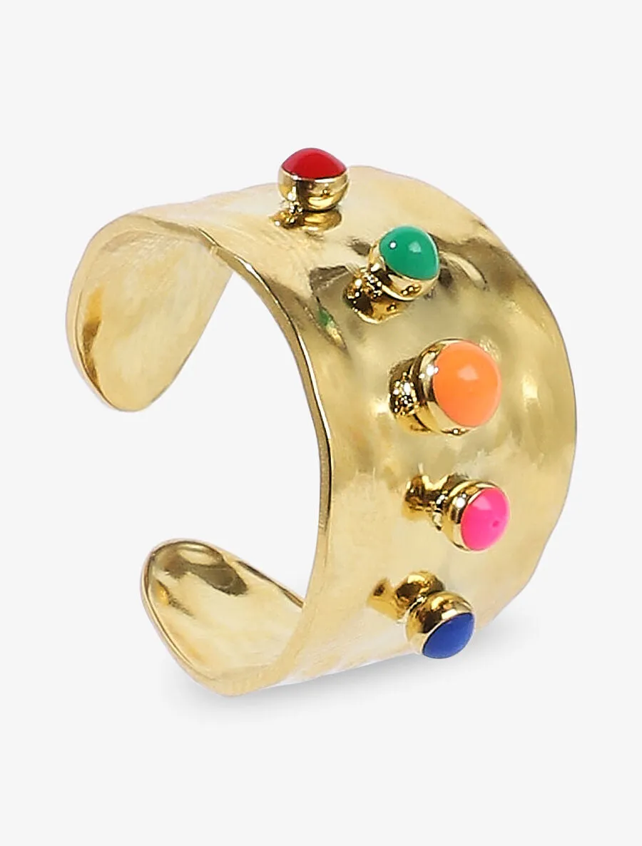 Bague large fantaisie - Or