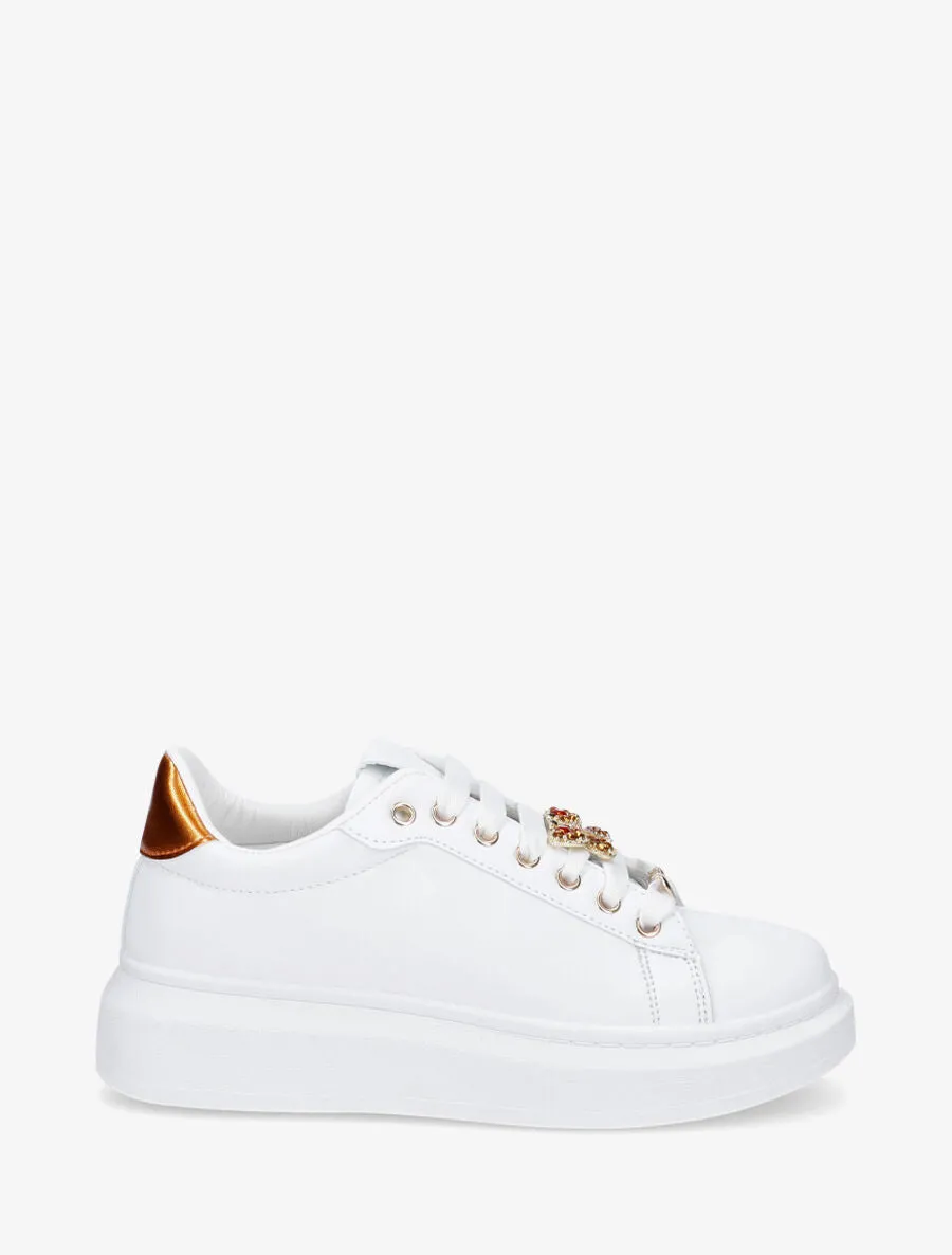 Sneakers à empiècement bijoux - Orange