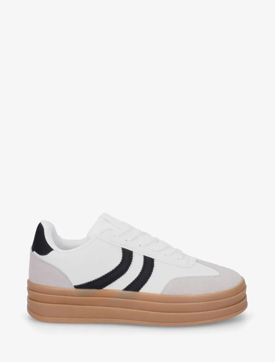 Baskets bimatière à plateforme - Blanc