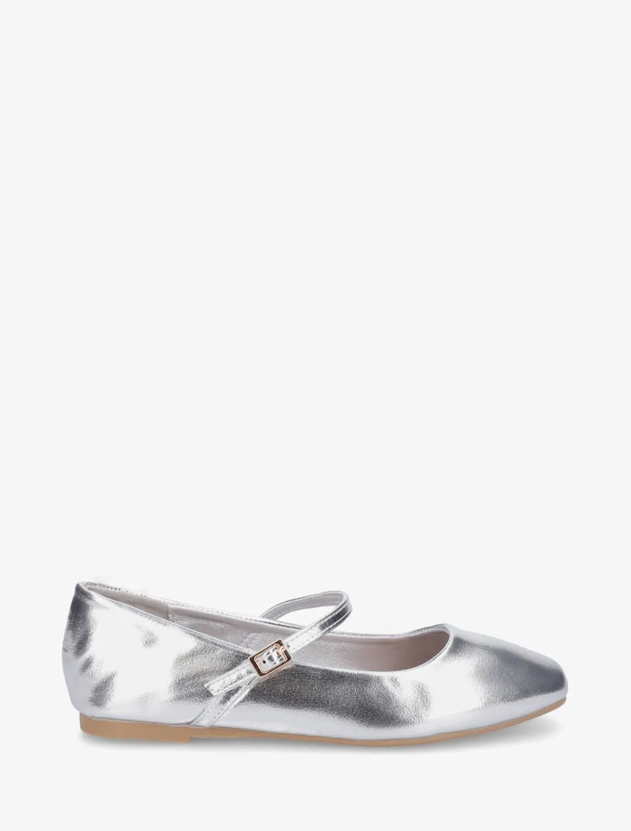 Ballerines style babies en simili brillant - Argent