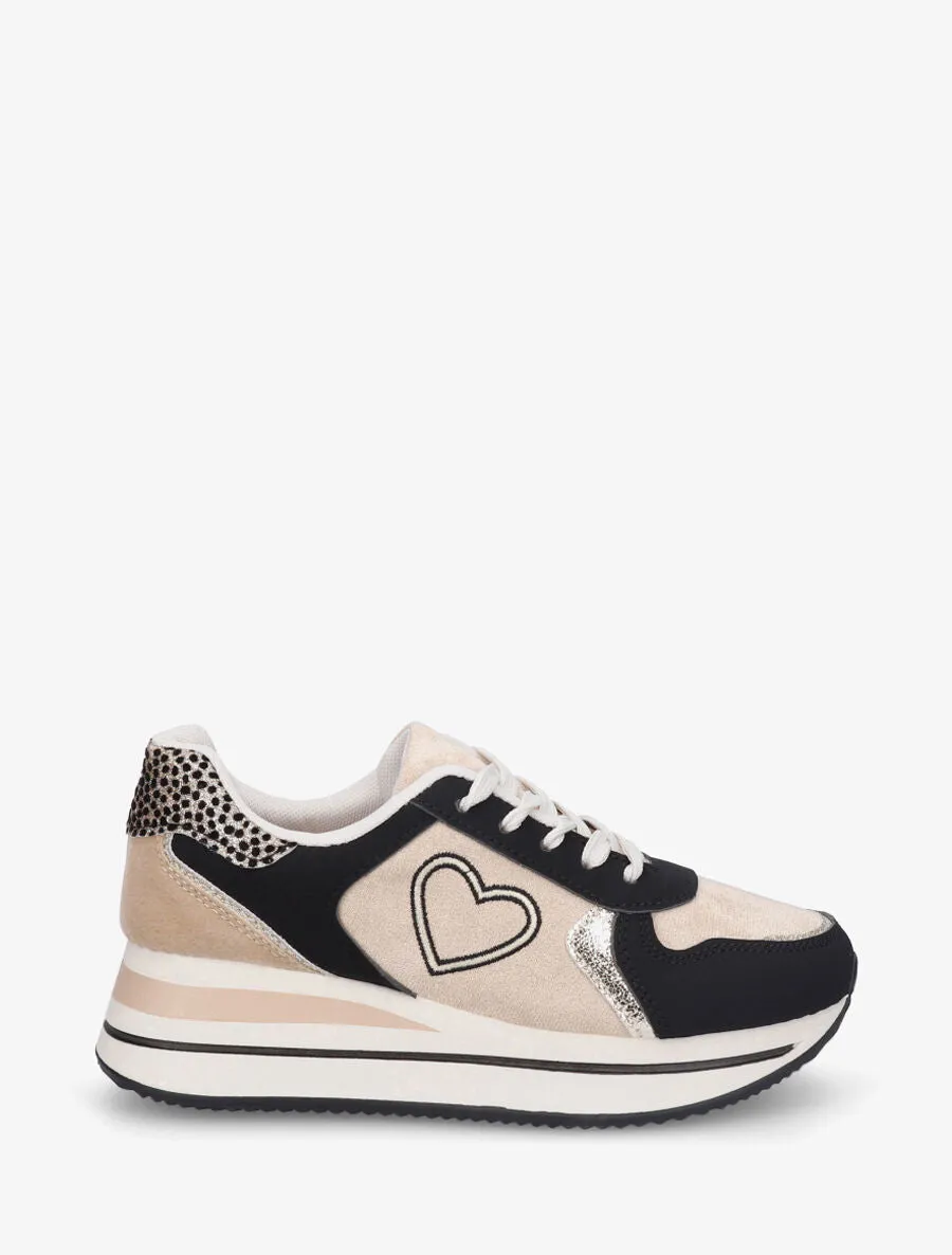 Baskets fantaisies à plateforme - Noir