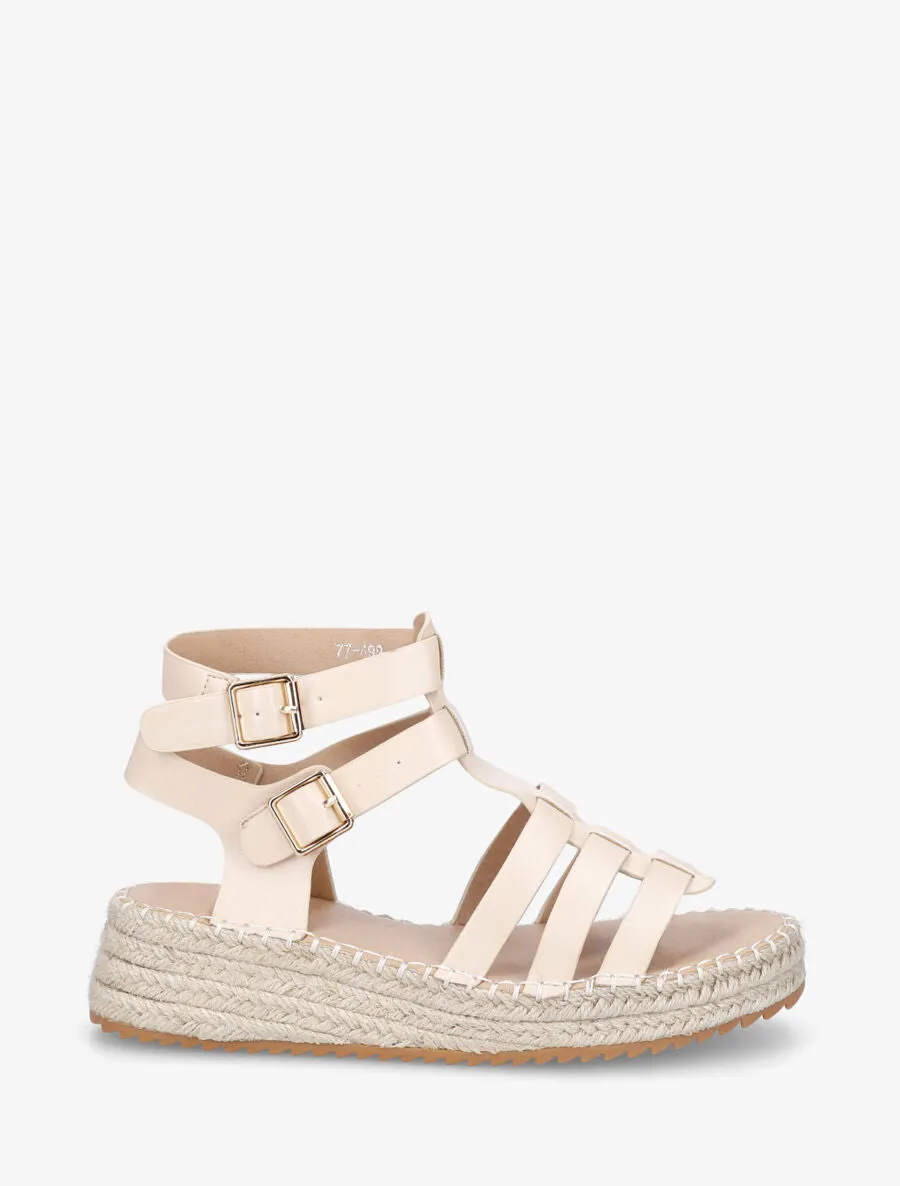 Sandales style spartiates - Beige