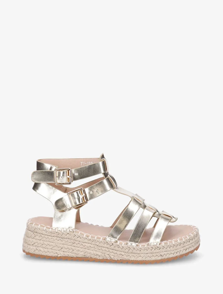 Sandales style spartiates - Or