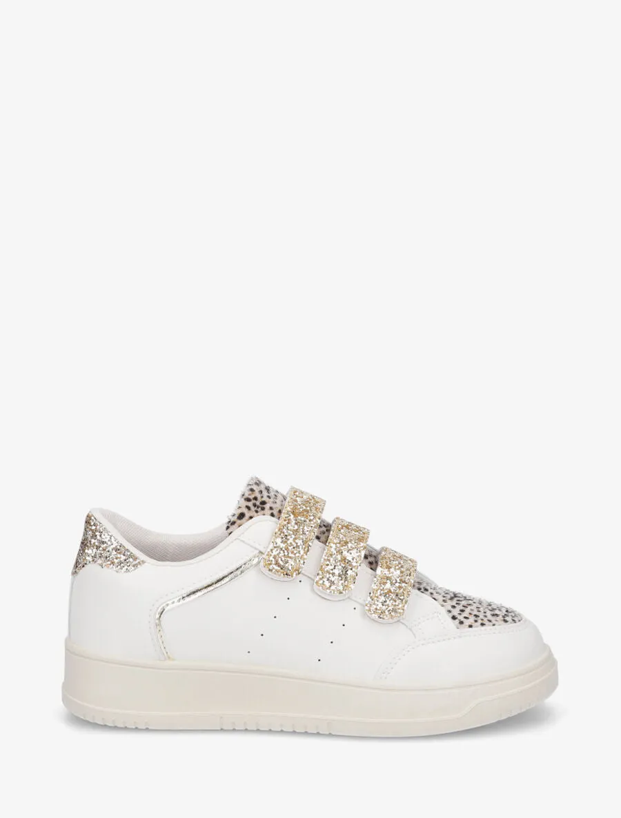 Basket à scratch à paillettes - Beige
