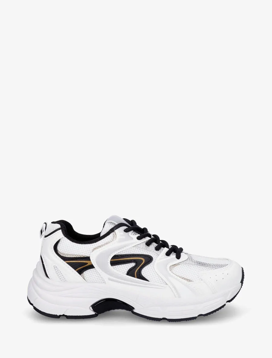 Baskets à plateforme et empiècements graphiques - Noir