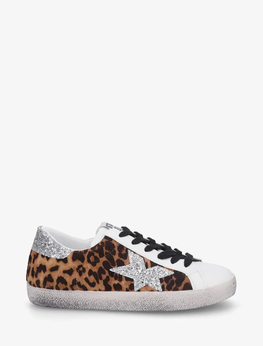 Baskets plates à contrefort stylisé - Camel