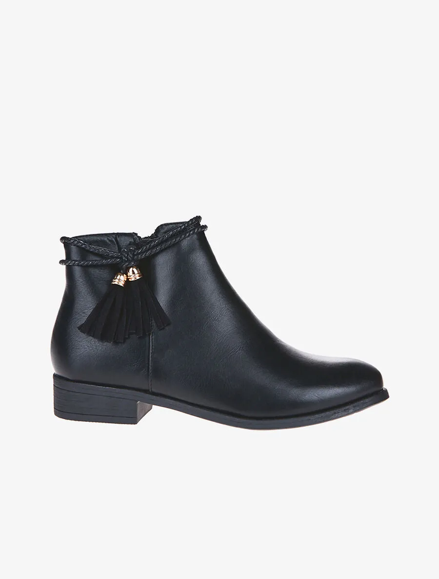 Boots cordons - noir