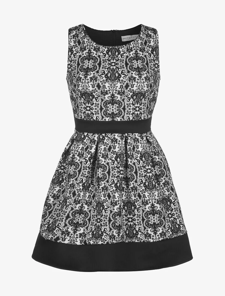 Robe arabesques - noir et blanc