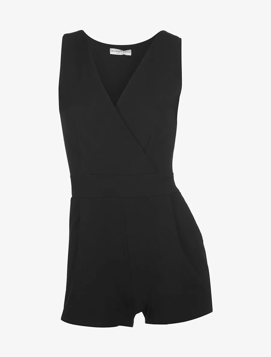 Combishort cache-coeur - noir