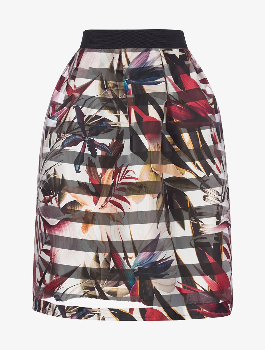 Jupe fleurs sauvage - blanc