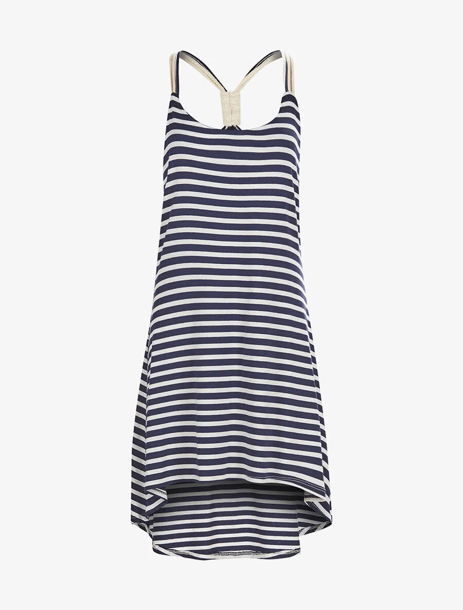 Robe marinière trapèze - marine