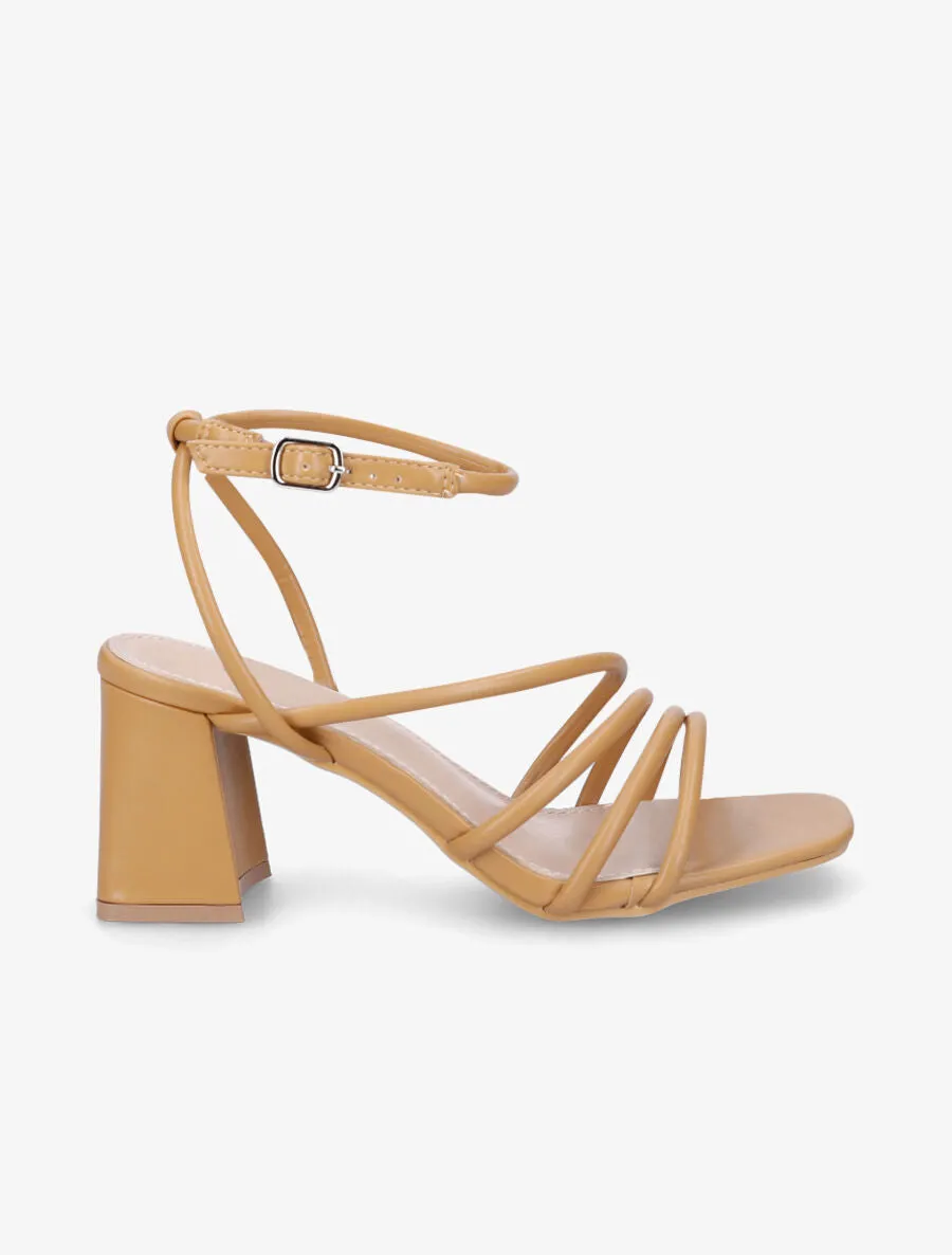 Sandales à multi brides fines - Camel