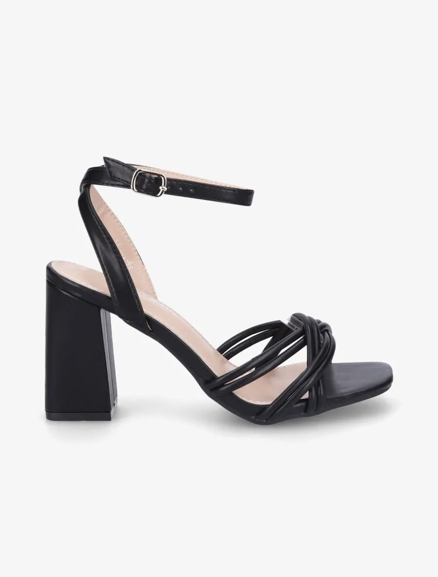 Sandales à talon carré - Noir