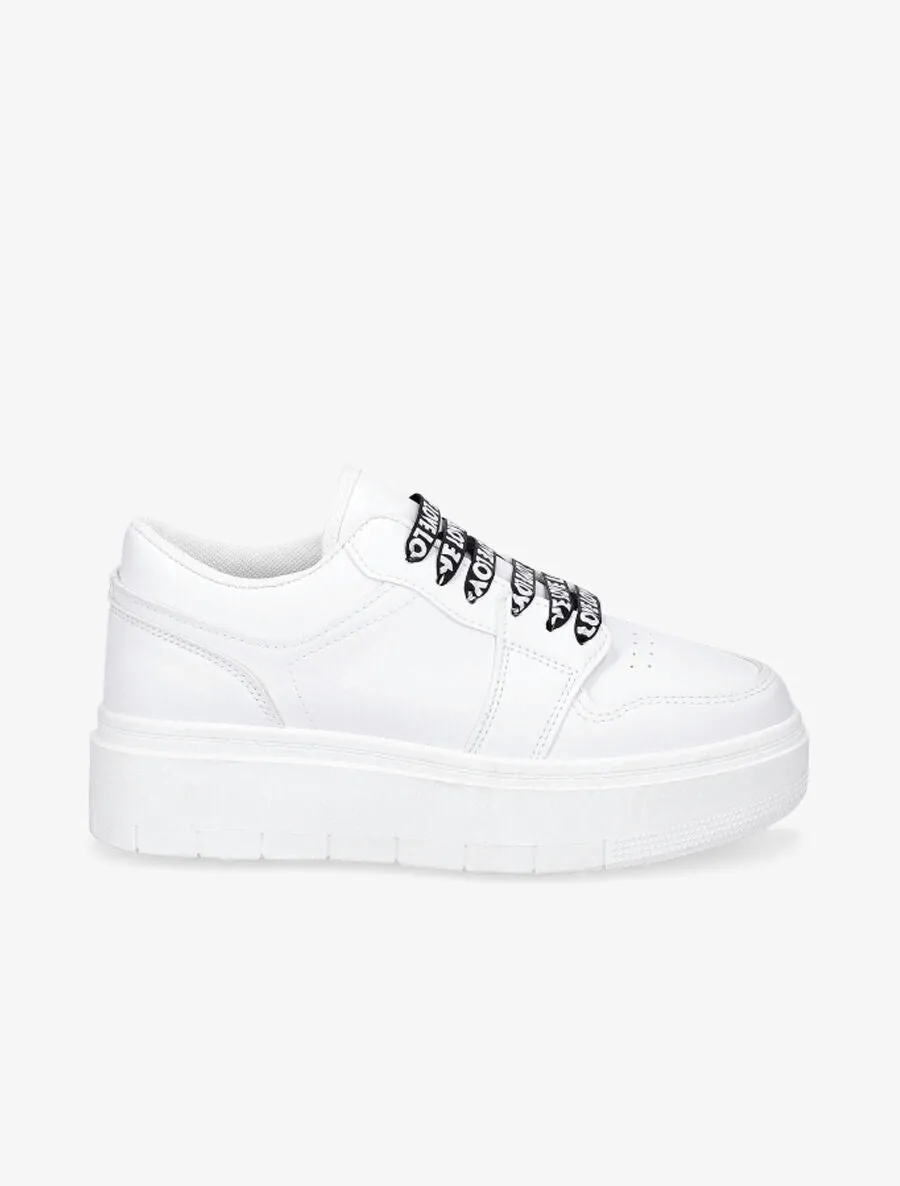 Baskets à lacets imprimés - Blanc