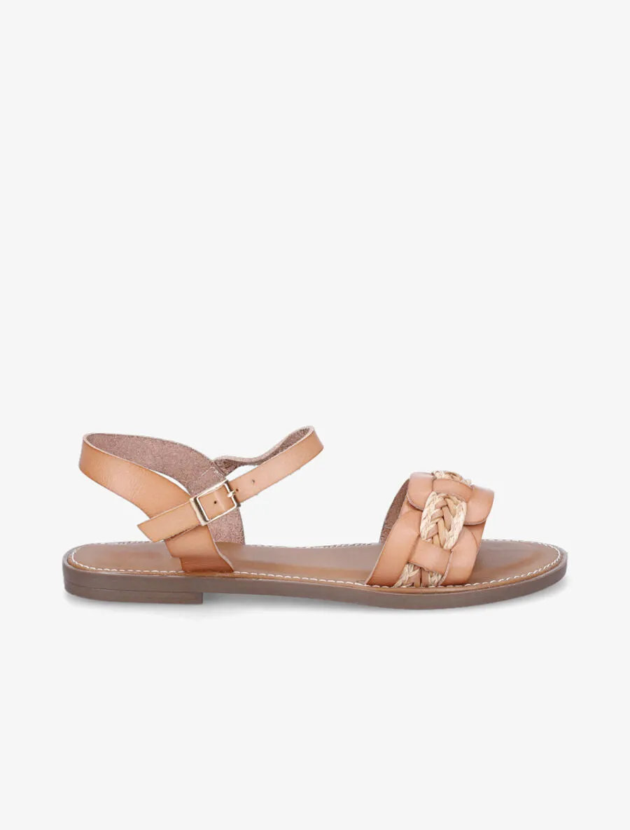 Nu pieds bi-matière uni - Beige