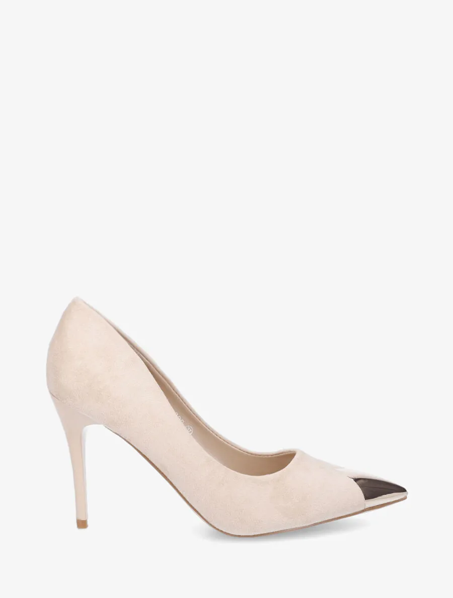 Escarpins hauts en suédine - Beige