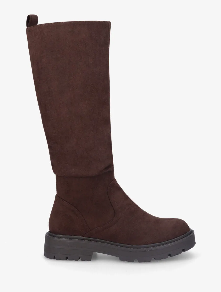 Bottes en suédine - Marron