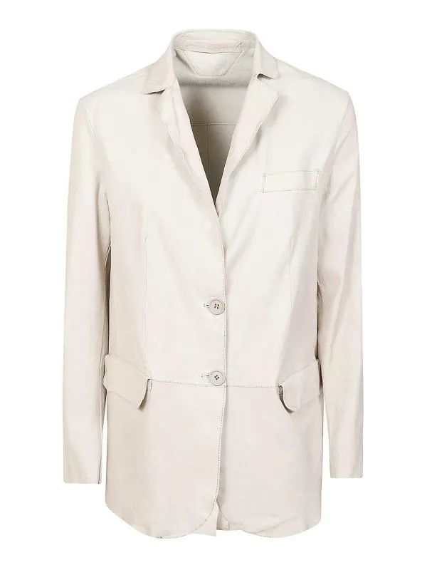 Salvatore Santoro Blouson En Cuir - Blanc - Blanc | 46057DCALCE