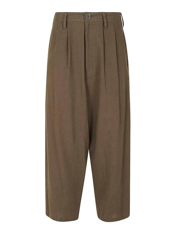 Yohji Yamamoto Pantalons Décontractés - Marron Clair | YSP190101