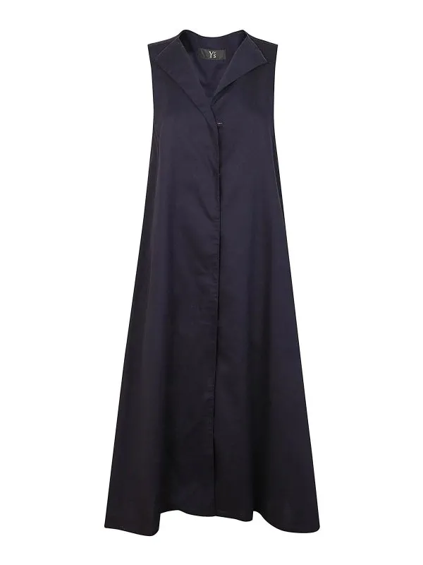 Yohji Yamamoto Robe Au Genou - Bleu Foncé - Femme | YYD810032