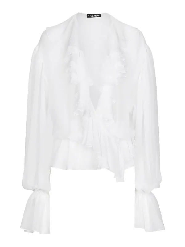 Dolce & Gabbana Blouse - Blanc - Blanc - Femme | F79FGTFU1ATW0800