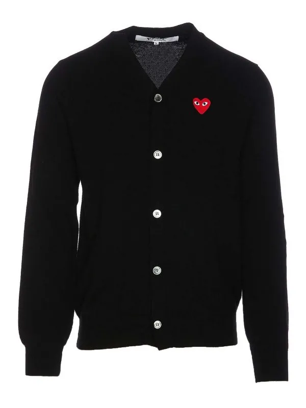 Comme des Garçons Play Cardigan - Noir - Noir - Homme | AXN0080511