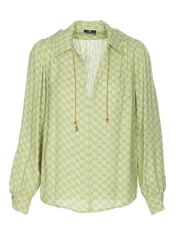 Elisabetta Franchi Chemise - Vert - Vert - Femme | CAS3041E2K29