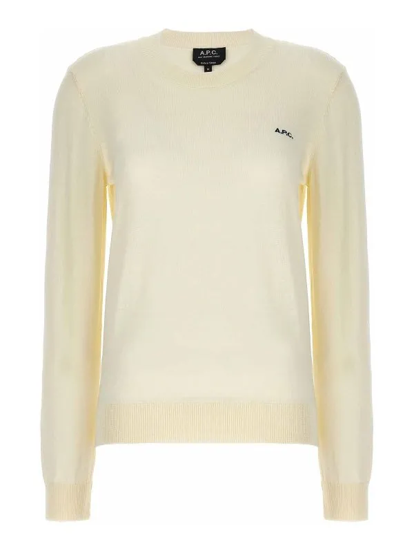 A.P.C. Pull Col Rond - Victoria - Beige - Femme | COEZJF23294AAD