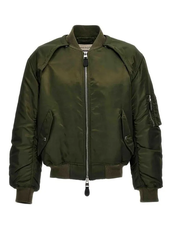 Alexander Mcqueen Bomber - Vert - Vert - Homme | 771141QRAAK3360