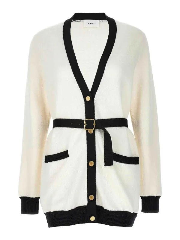 Bally Cardigan - Blanc - Blanc - Femme | WKN05IVI040I132