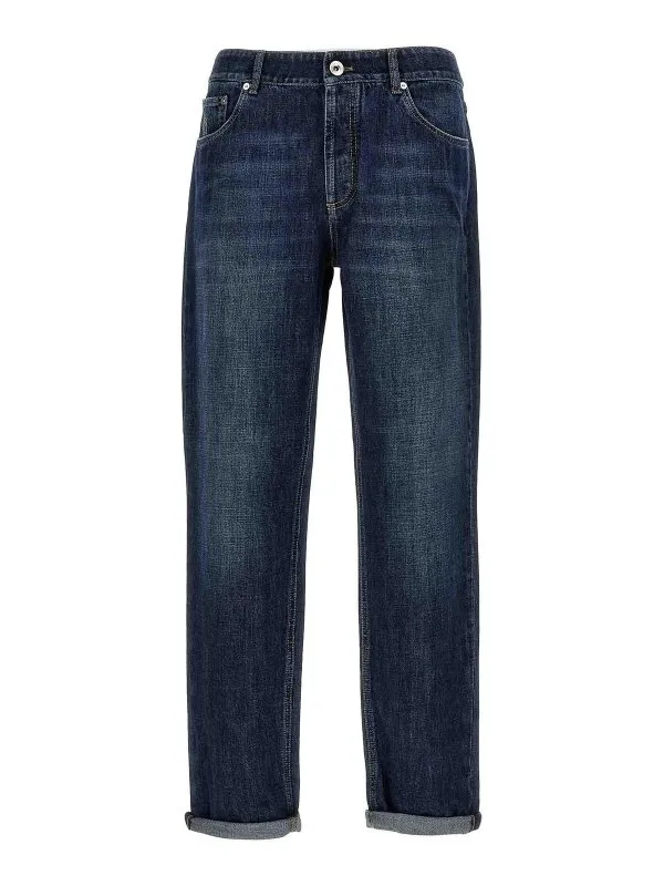 Brunello Cucinelli Jean Droit - Bleu - Bleu | M0Z37D3210C1468