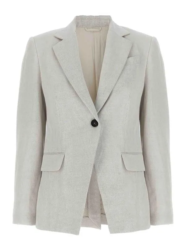 Brunello Cucinelli Blazer - Gris - Gris - Femme | MH5612033C455