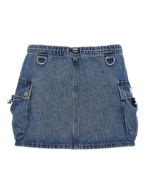 Coperni Jupe Midi - Bleu - Bleu - Femme | COPJ49202WASBLU