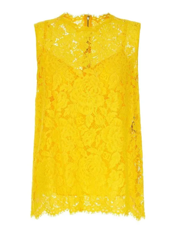 Dolce & Gabbana Top - Jaune - Jaune - Femme | F73G9THLM7LA3776