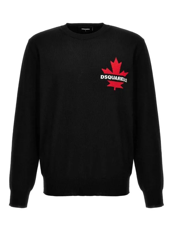 Dsquared2 Pull Col Rond - Noir - Noir - Homme | S74HA1424S18429961