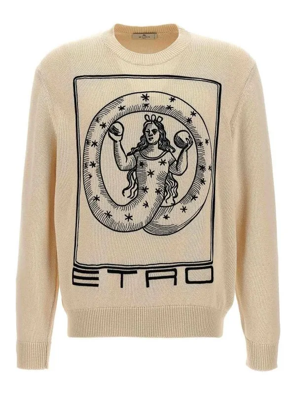 Etro Pull Col Rond - Beige - Beige - Homme | MRKF0003AC233W3796
